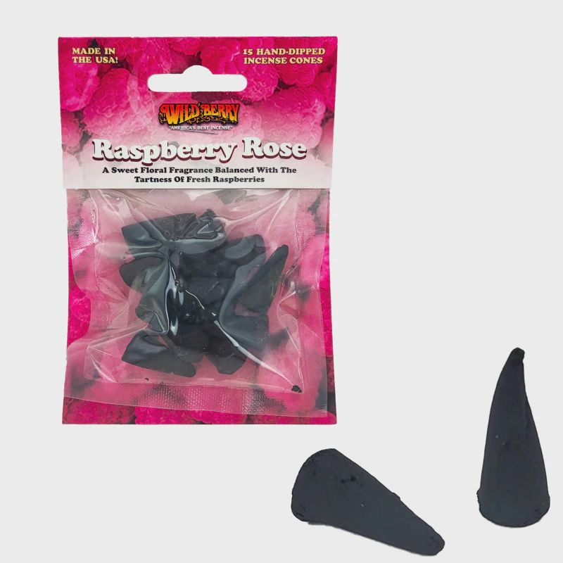 Wildberry - Raspberry Rose Incense Cones - 15 Pack