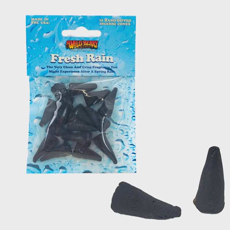 Wildberry - Fresh Rain Incense Cones - 15 Pack
