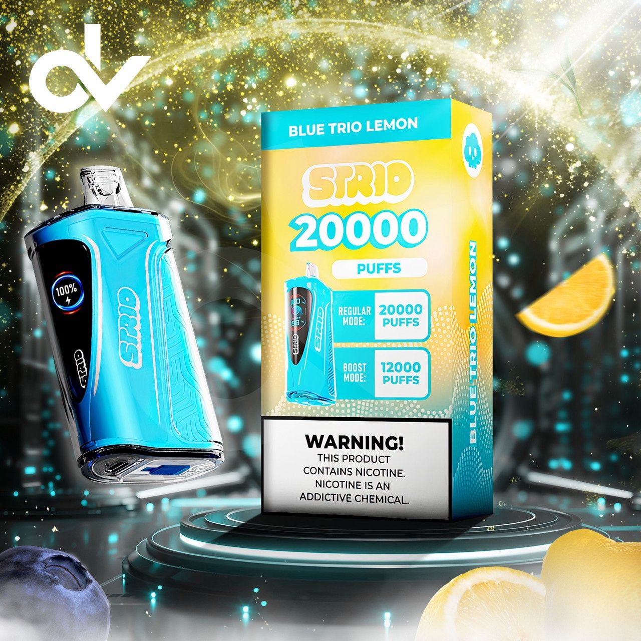 Strio - Blue Trio Lemon 20K Puffs