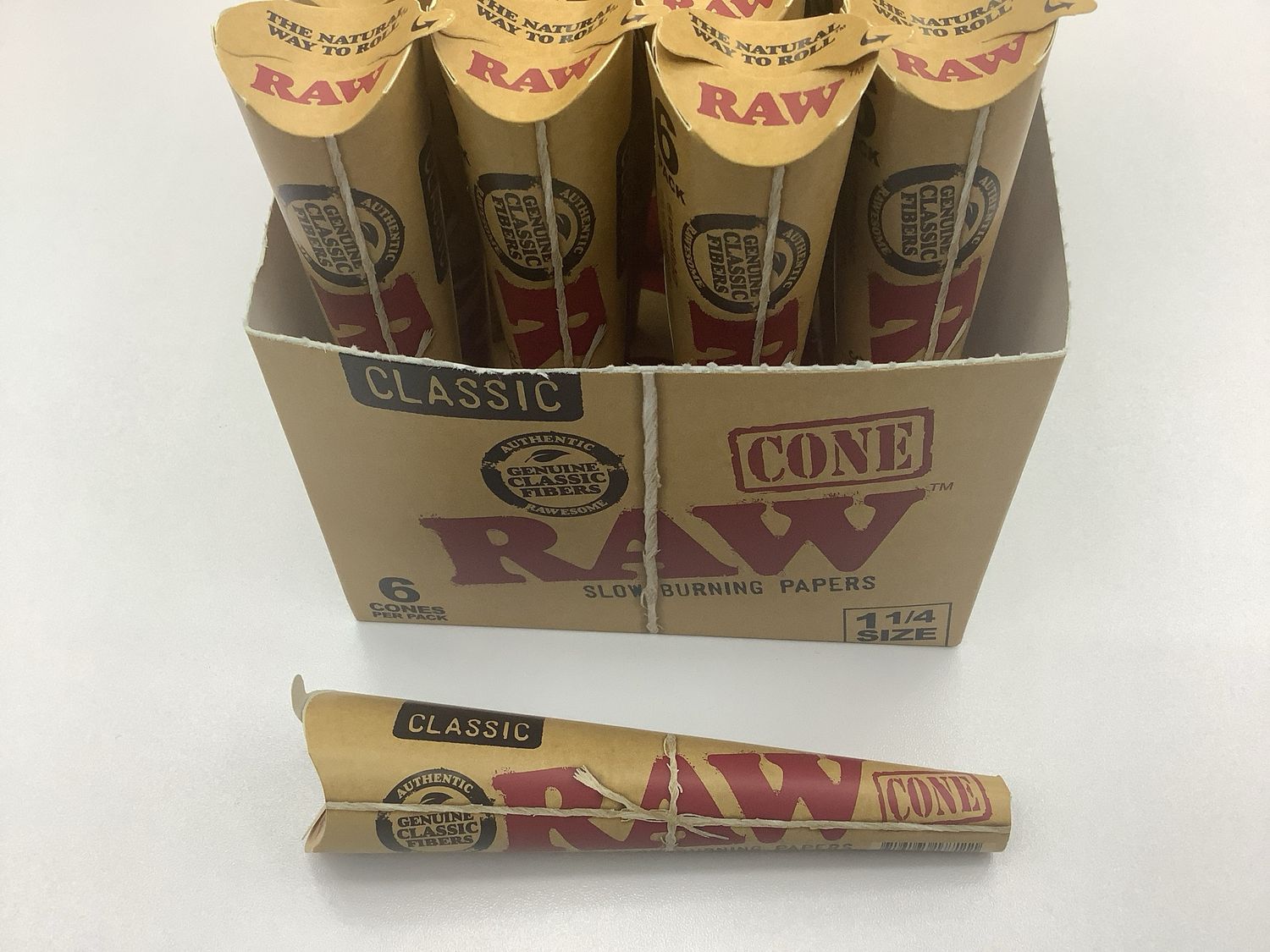 Raw 1 1/4 Classic Cones - 6pk