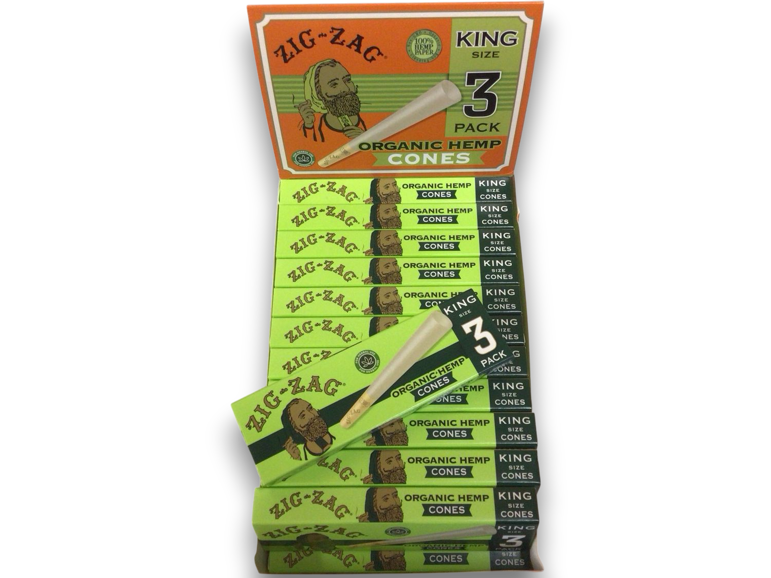 Accessories | Cones | ZIG ZAG Organic King Size Hemp Cones 3pack
