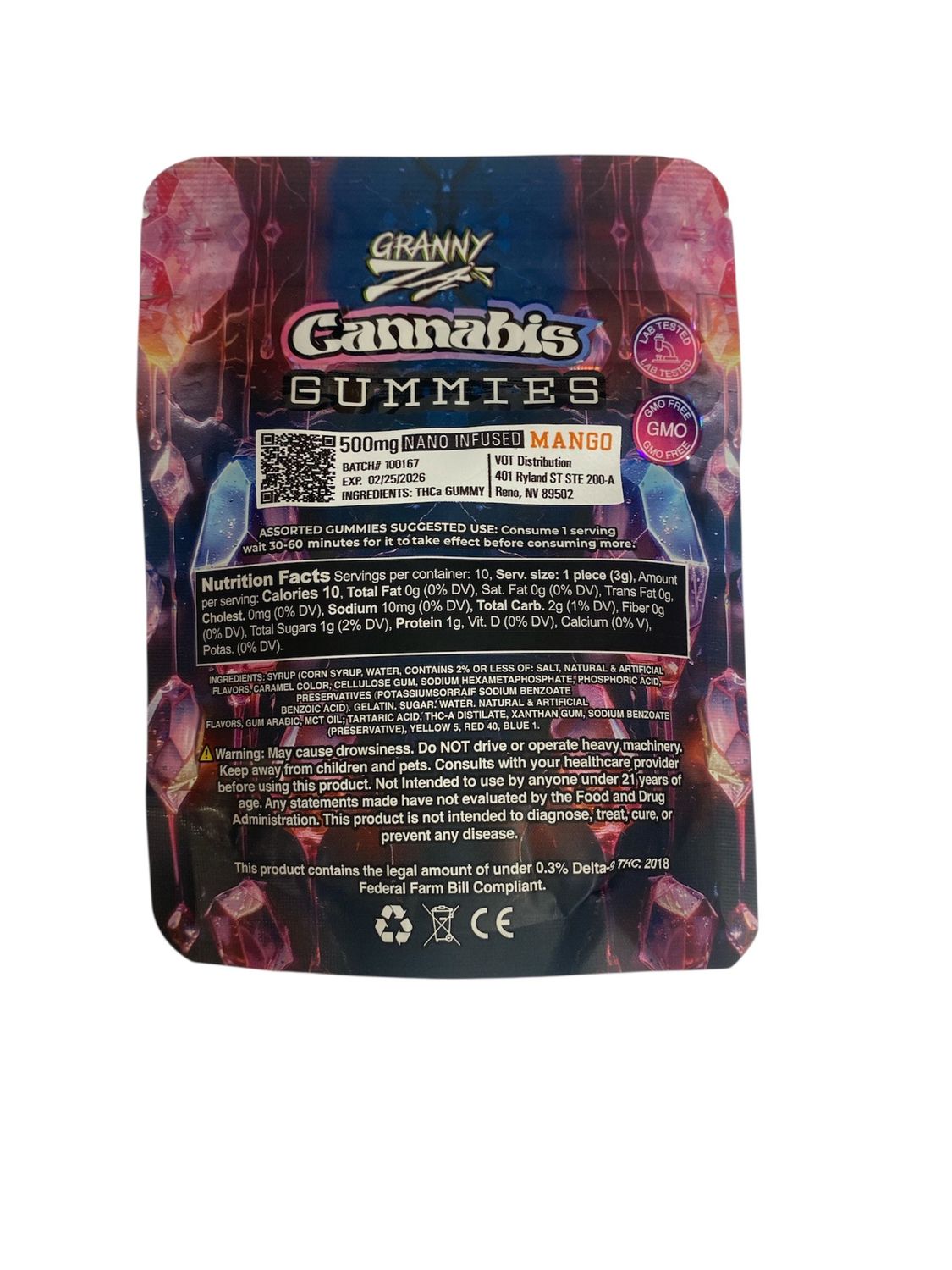 Edibles | Granny Za | 500mg Nano Infused