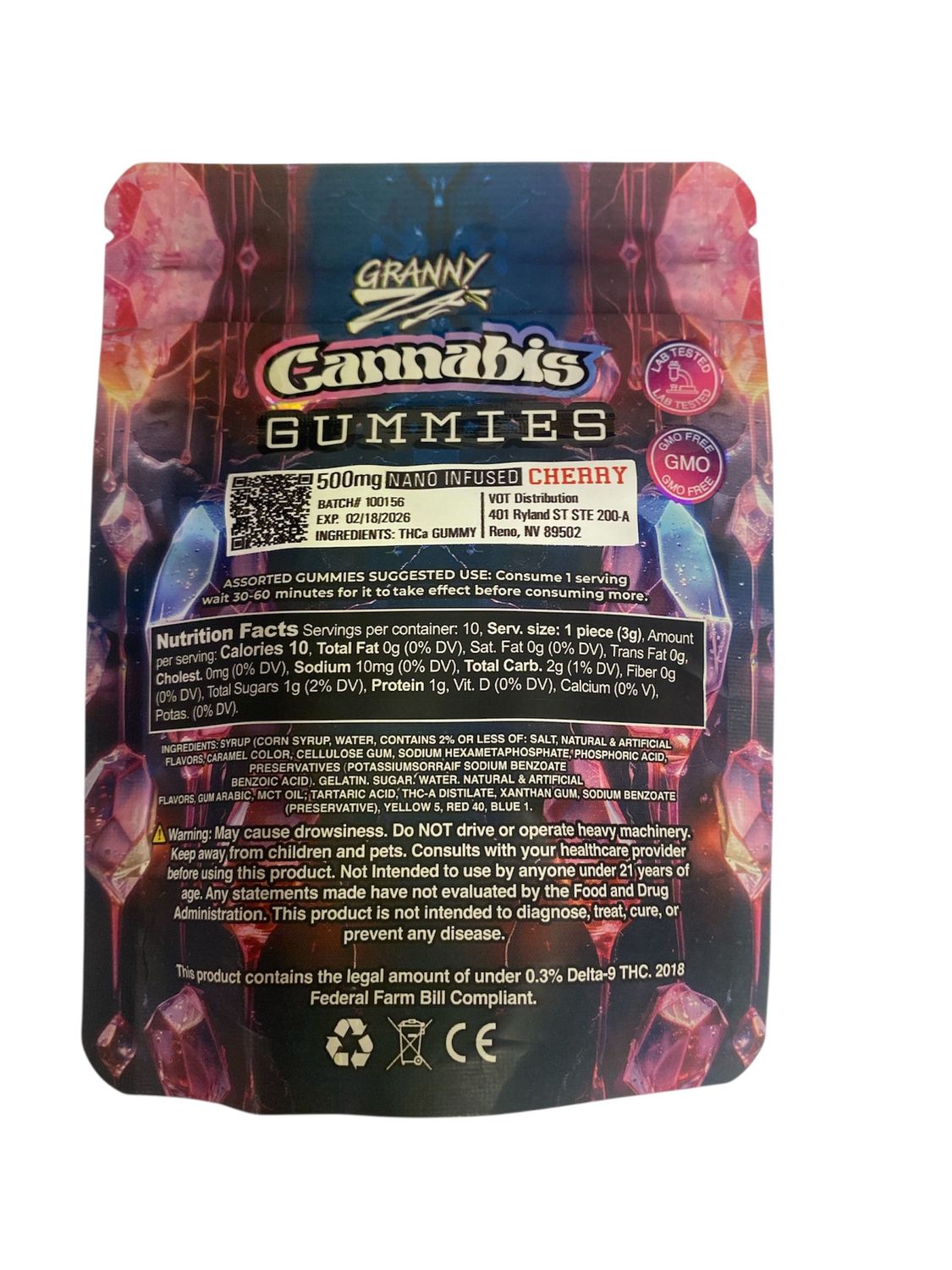 Edibles | Granny Za | 500mg Nano Infused