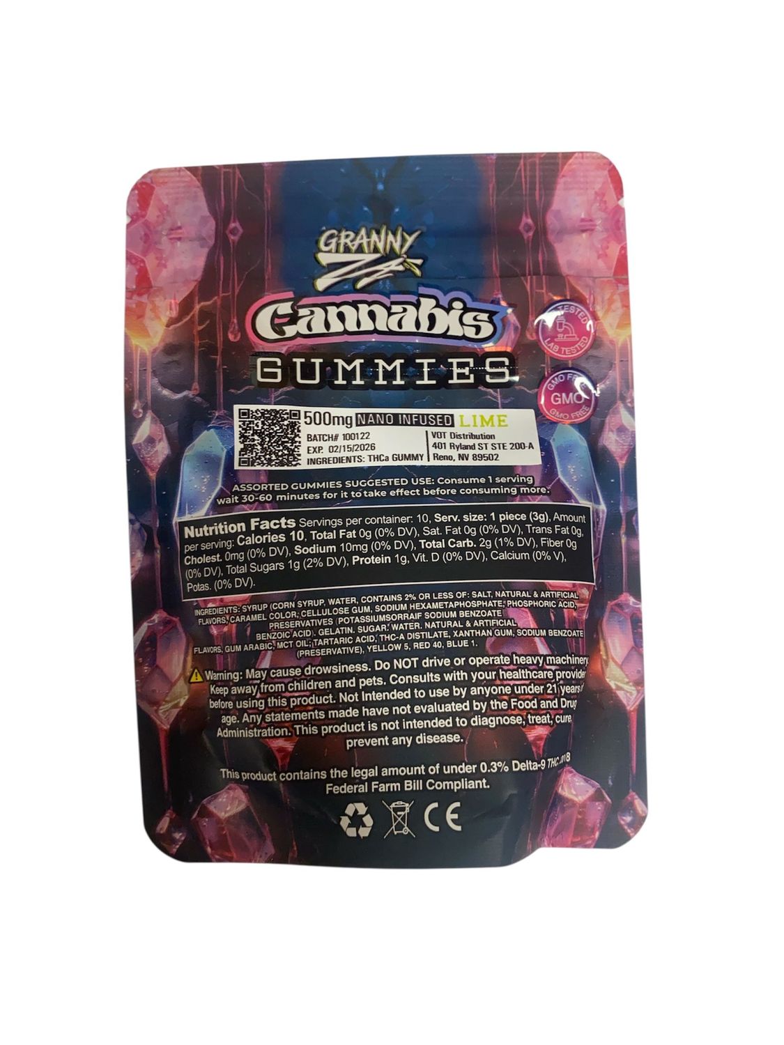 Edibles | Granny Za | 500mg Nano Infused