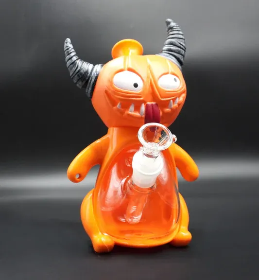Silicone Horned Devil Waterpipe W/ Dabber
