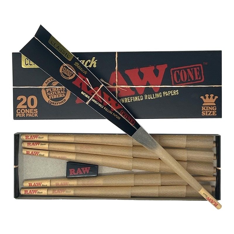 Accessories | Raw | Black 1 1/4" 20pk Cones