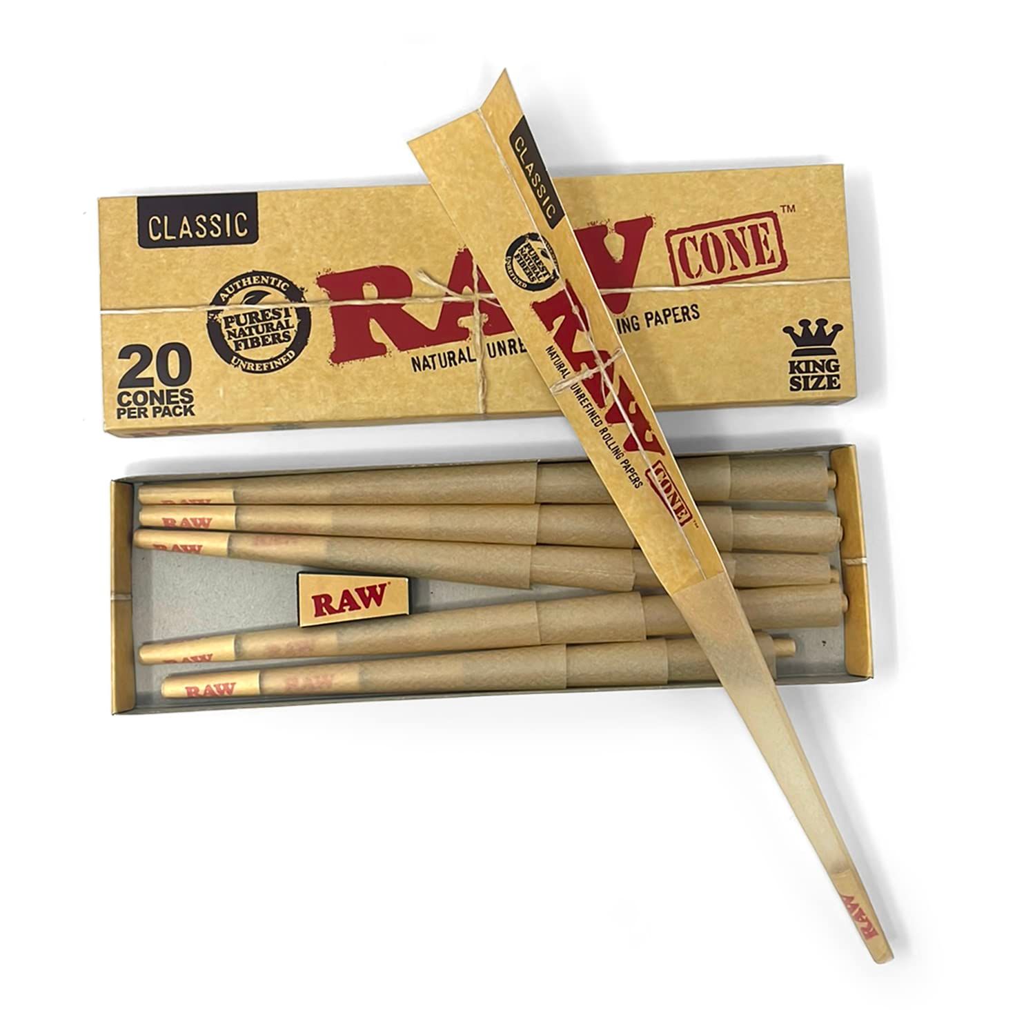 Accessories | Raw | King Size 20pk Cones