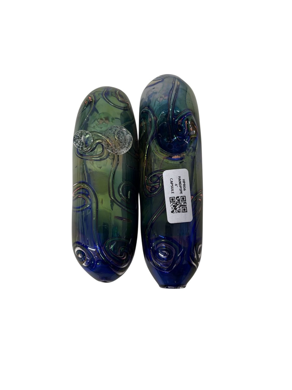 Accessories | 4" Blue Gold Capsule Hand Pipe