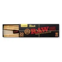 Accessories | Raw | Black King Size 20pk Cones
