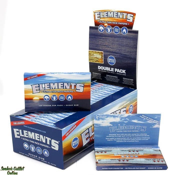 Accessories | Papers | Elements | Ultra Thin Single Wide Papers | 100 Leaves