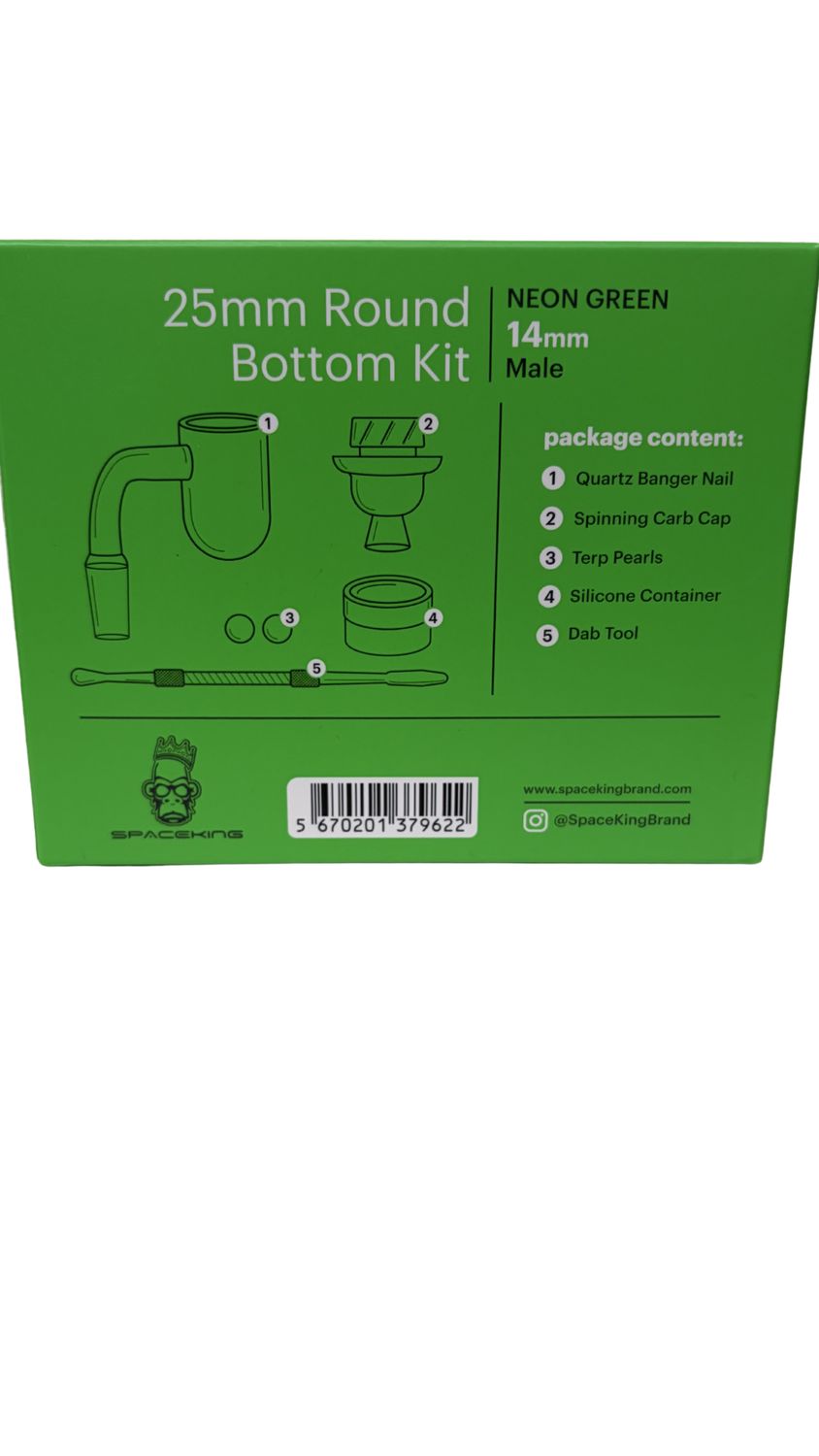 Accessories | Space King Round Bottom Kit | Neon Green | 25mm