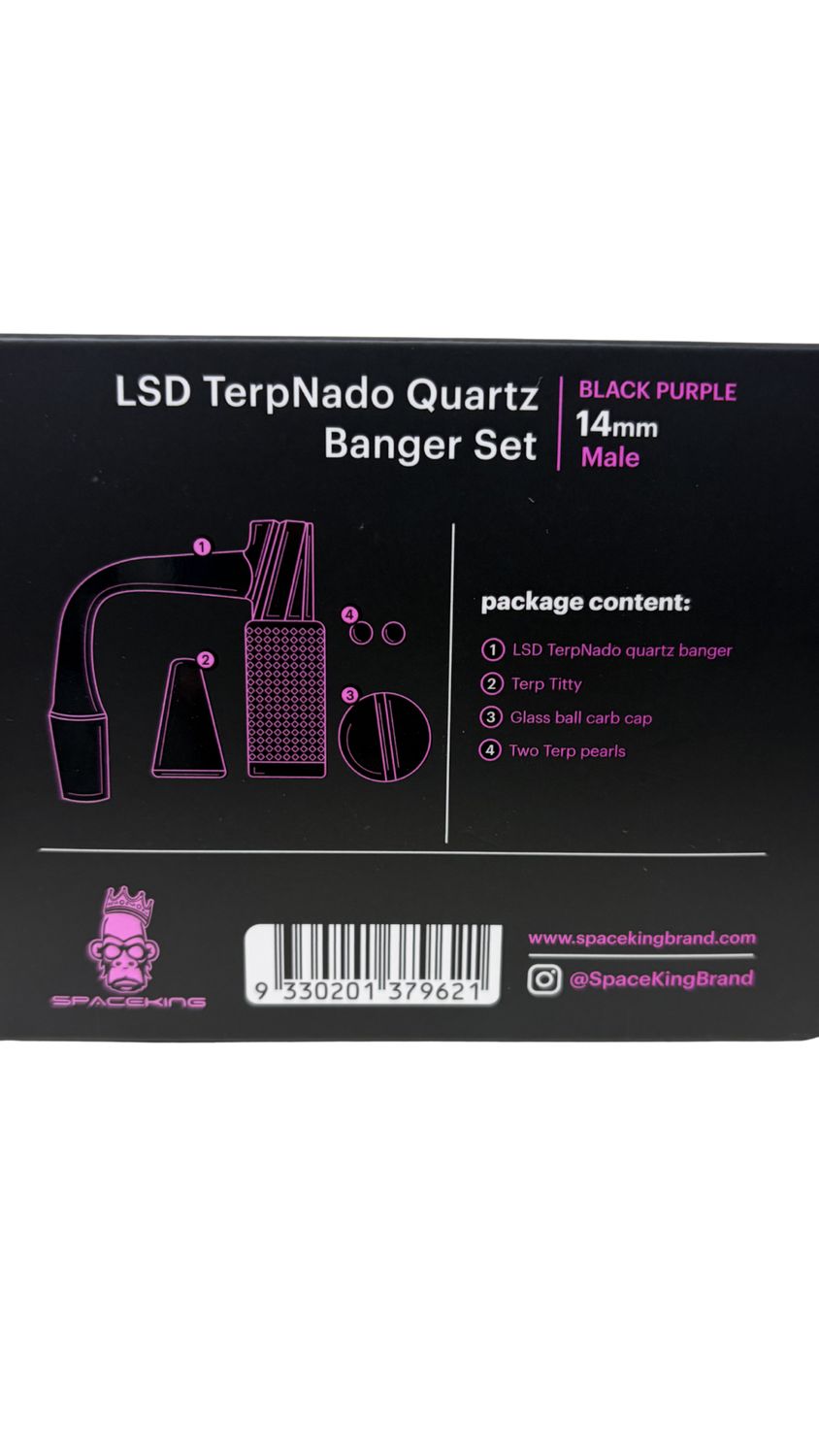 Accessories | LSD TerpNado Quartz Banger Set | Black Purple | 14mm