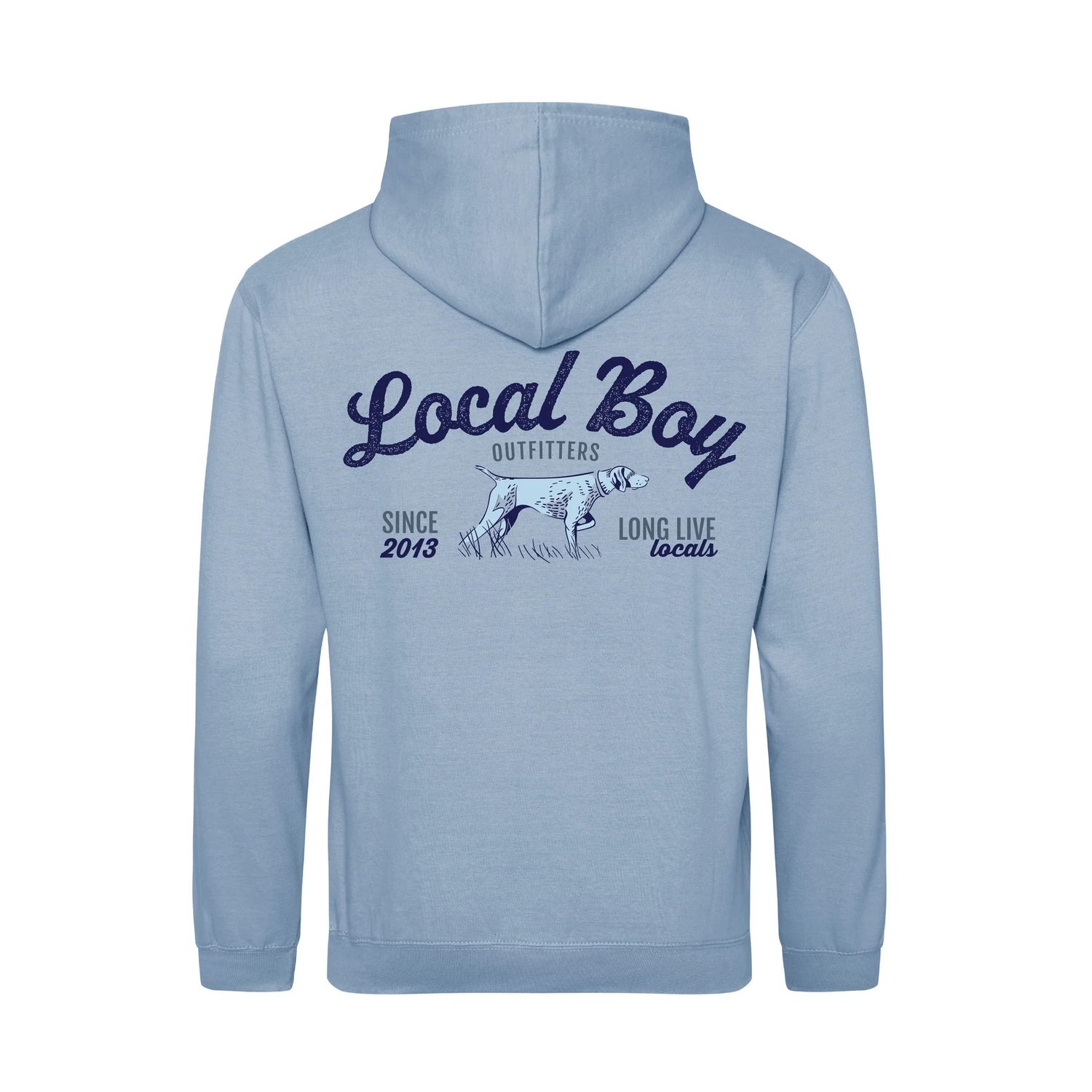 Local Boy Brushwood Hoodie Bird Dog Arch - Sky Blue
