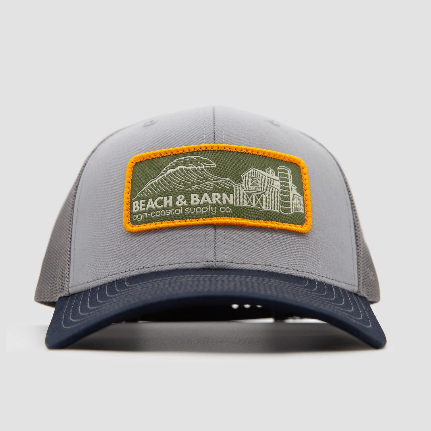 Beach &amp; Barn Coastal County Line Snapback, Color: Grey/Charcoal/Navy