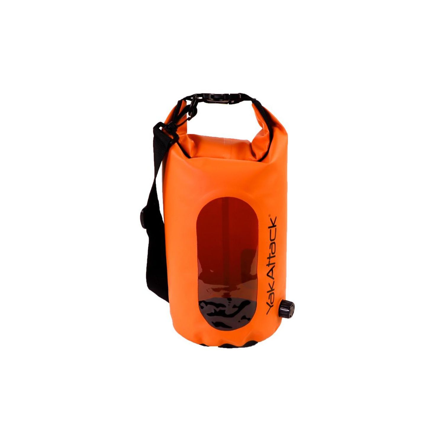 YakAttack Roll-Top Drybag with Air Valve, Orange, Size: 5L