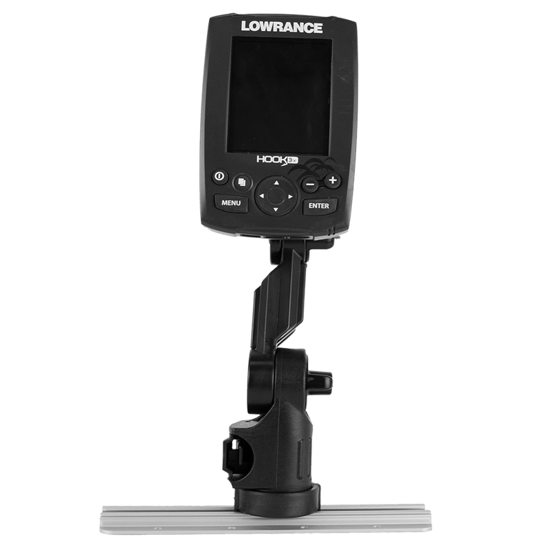 Fish Finder Mount for Lowrance Elite/Hook 3,4,5 and Elite Ti 5,7  Replaces Stock Base, Track Mount with extension arm