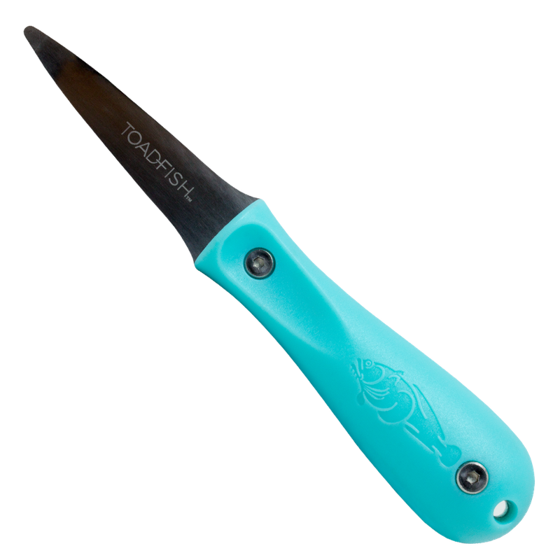 Toadfish PUT ’EM BACK Oyster Knife – Teal Handle Toadfish PUT ’EM BACK Oyster Knife – Teal Handle