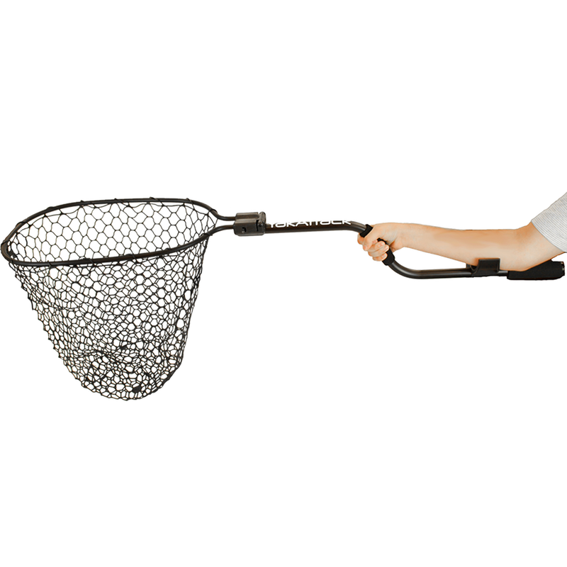 Leverage Landing Net, 12&quot; X 20&quot; hoop, 47&quot; long, with extension and foam for storing in rod holder