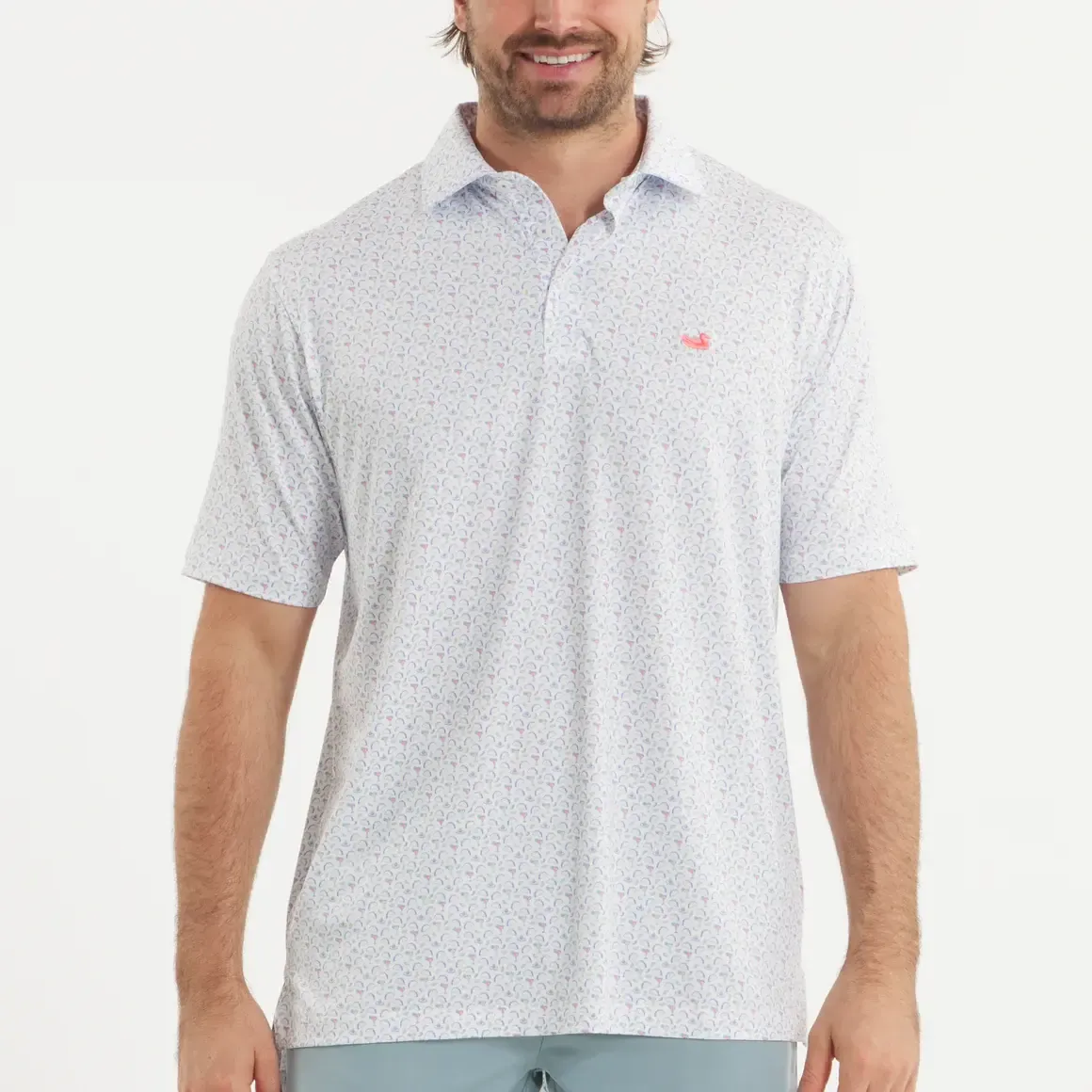 Southern Marsh Flyline Performance Polo - White Ole Tuesday