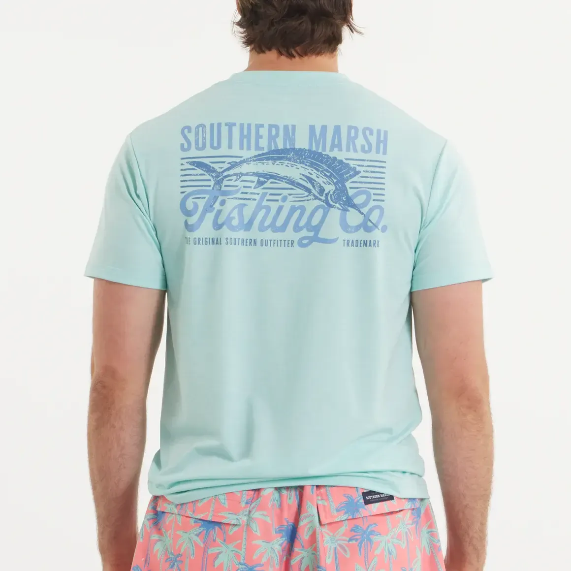 Southern Marsh FIELDTEC Pro Heathered Tee - Fishing Co. - Antigua Blue
