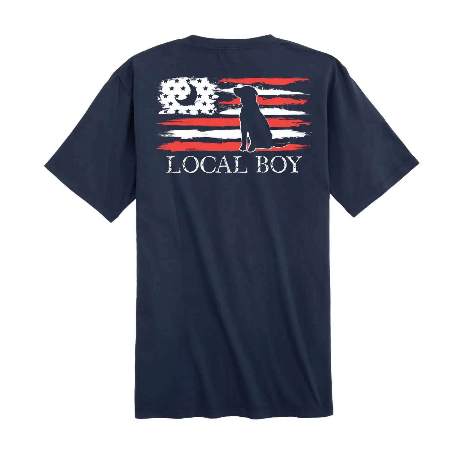 Local Boy Painted USA SS Tee - China Blue