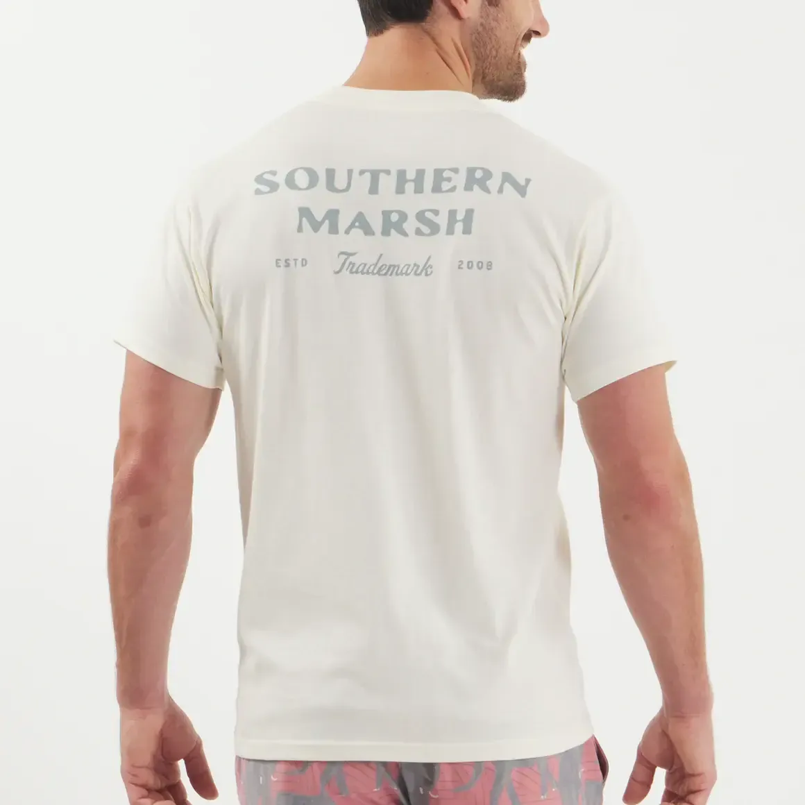 Southern Marsh Trademark SM Tee - Silver 