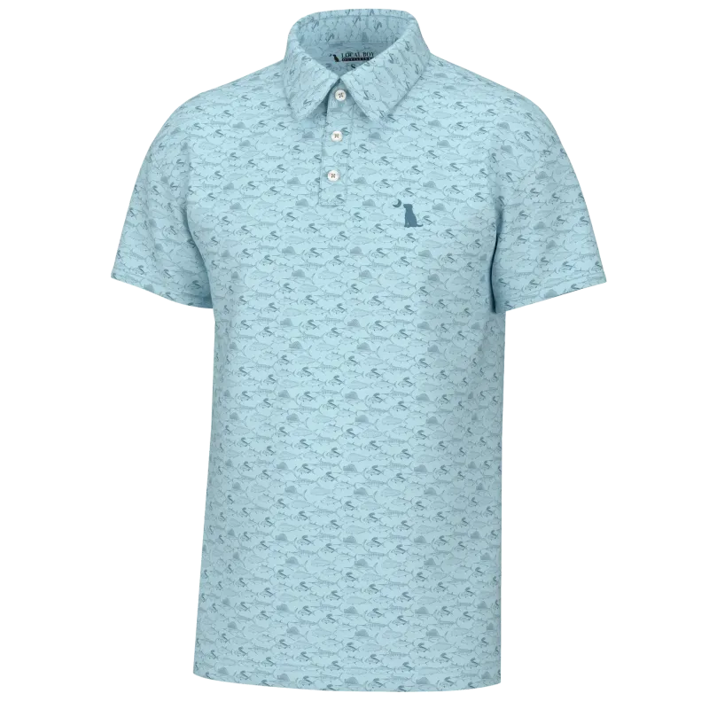 Local Boy Youth Dirty Myrtle Polo - Saltwater - Sky Blue