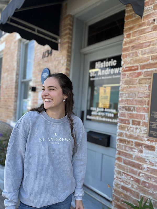 St Andrews Corded Crew Sweatshirt