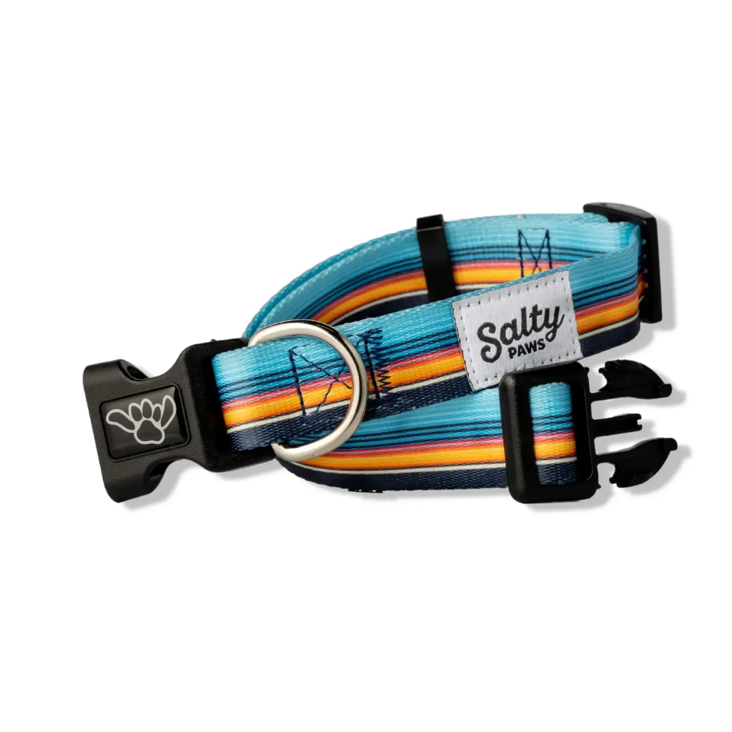 Salty Paws Surf Stripe Dog Collar Made From Recycled Plastic Bottles