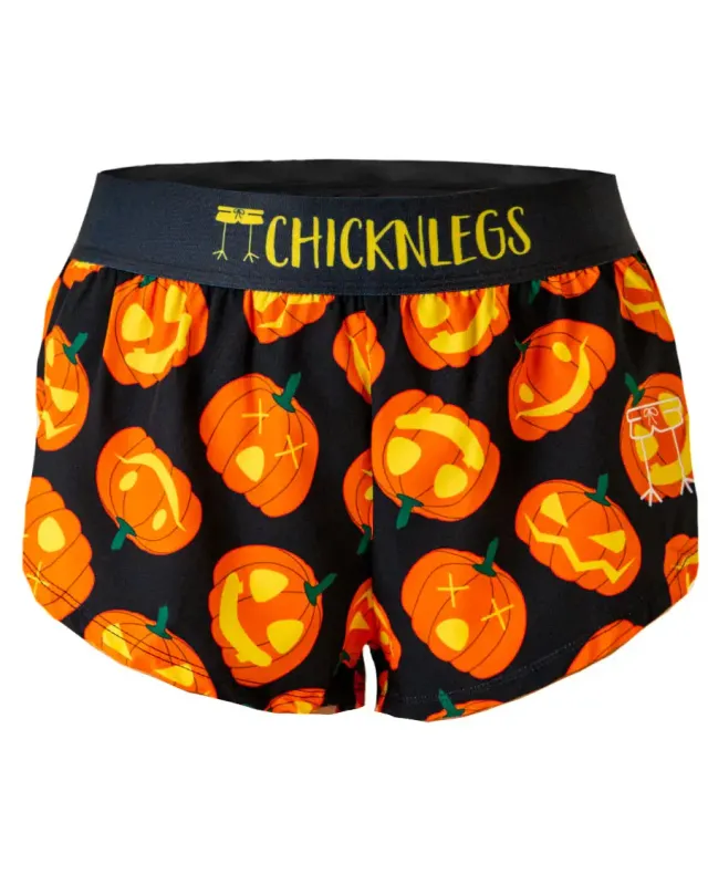 ChicknLegs Women&#39;s Pumpkins 1.5&quot; Split Shorts