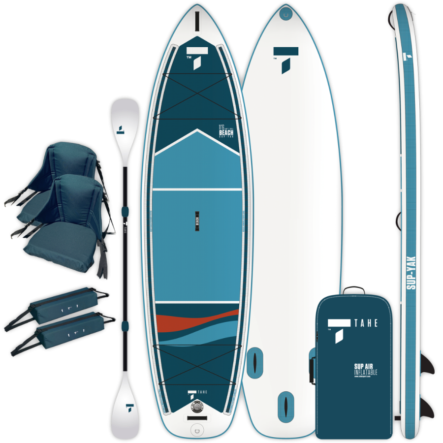 Tahe 11&#39;6 Inflatable SUP/YAK Beach Package
