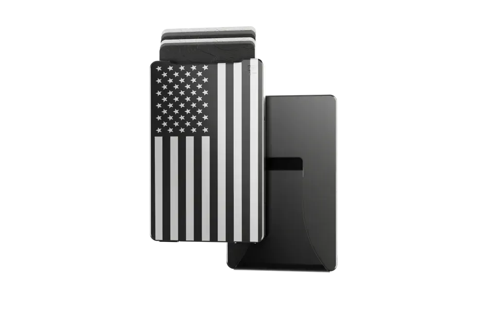 Groove  Life Wallet Gun Metal W/ Money Clip - Hero Flag