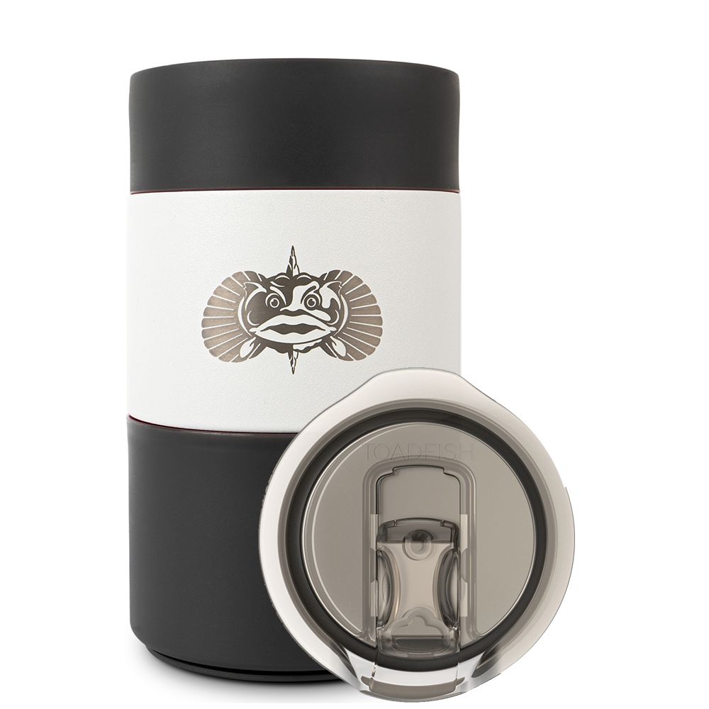 Toadfish 12oz LID Non-tipping Can Cooler -Smoke Clear