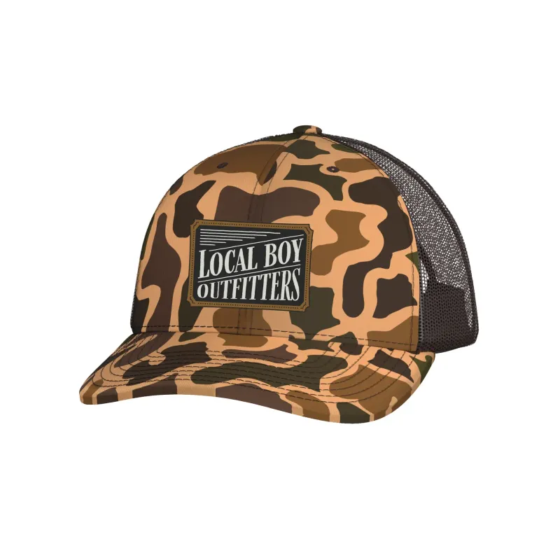 Local Boy Outlaw Trucker Hat - Old School Camo