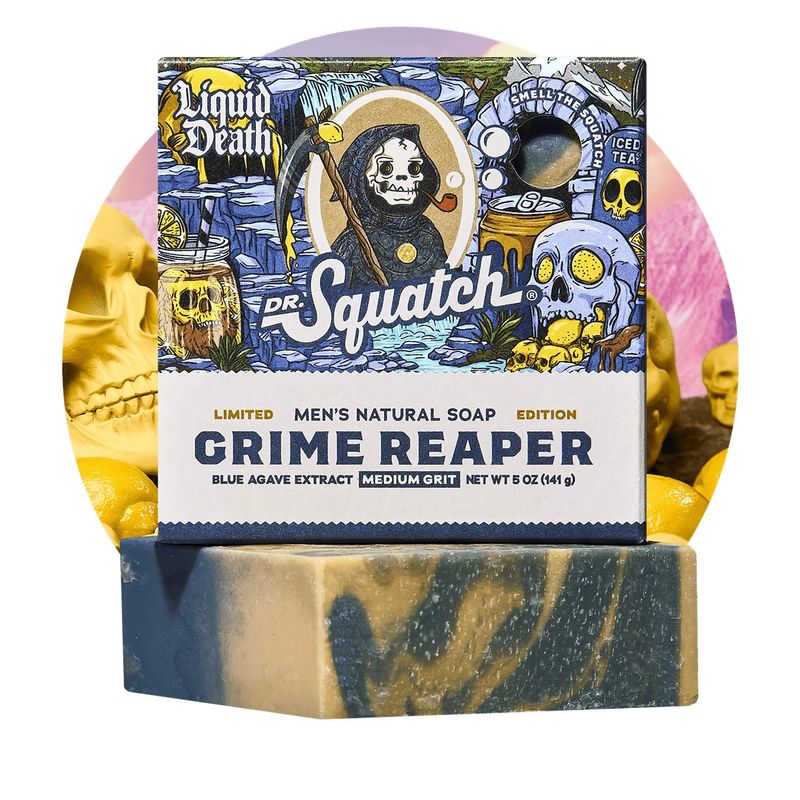 Dr. Squatch Grime Reaper Bar Soap (Liquid Death)
