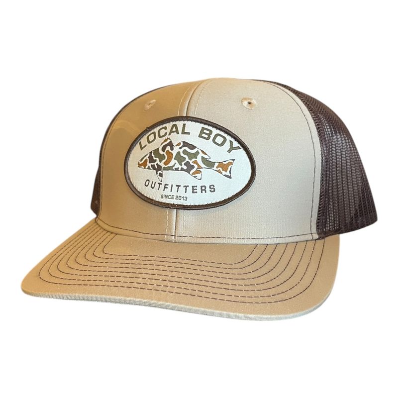 Local Boy Outfitters Vintage Redfish Patch Trucker  Hat