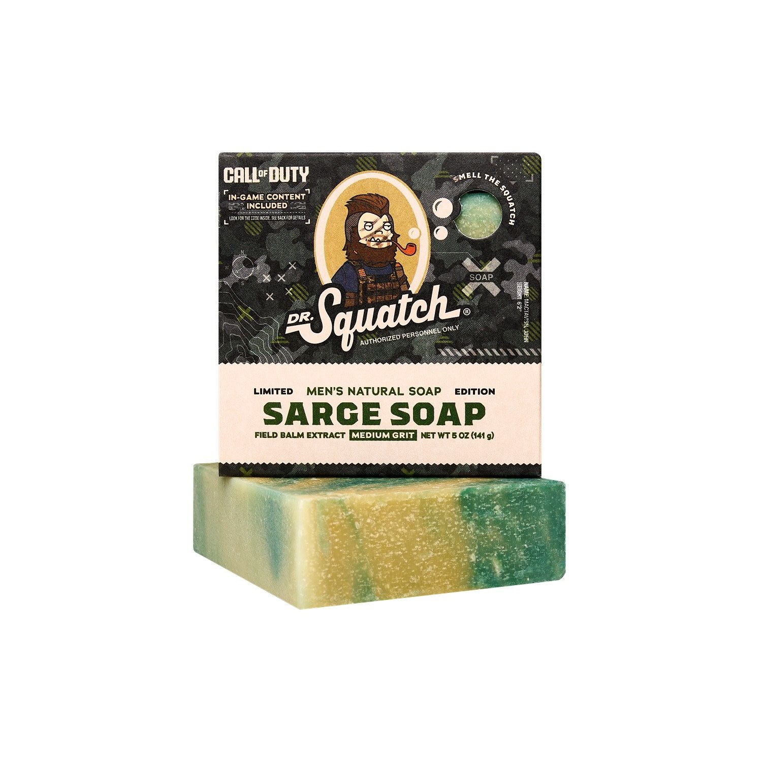 Dr. Squatch Sarge Soap Bar Soap (Call of Duty)