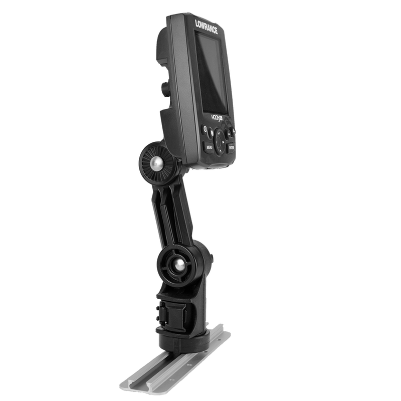 Fish Finder Mount for Lowrance Elite/Hook 3,4,5 and Elite Ti 5,7  Replaces Stock Base, Track Mount with extension arm