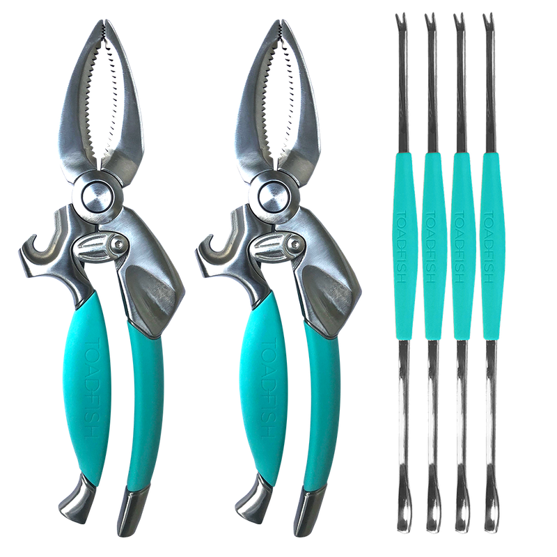 Toadfish Crab &amp; Lobster Tool Set – 2 Cutters + 4 Seafood Forks