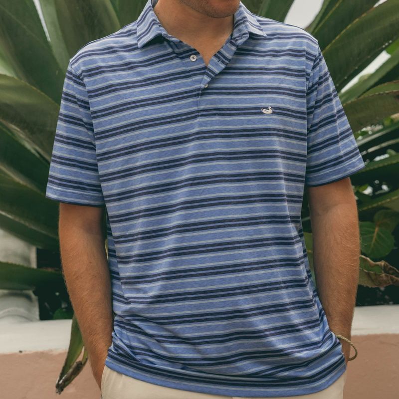 Southern Marsh Havana Performance Polo - Zapata Stripe