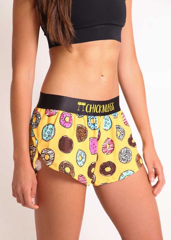ChicknLegs  Women's Salty Donuts 1.5" Split Shorts