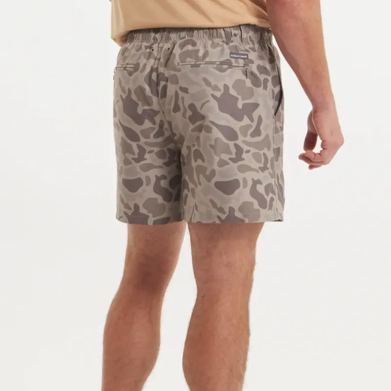 Southern Marsh La Costa Lined Swim Trunk - Camo - Dark Brown