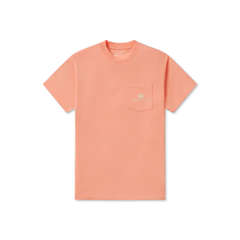 Southern Marsh SEAWASH Tee - Spot Sunset - Peach