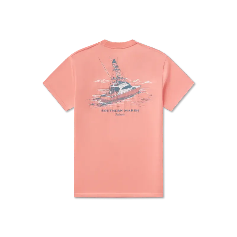 Southern Marsh SEAWASH Tee - Offshore Crusin - Coral