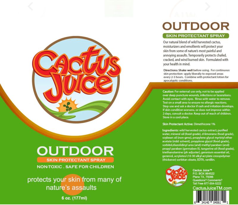 Cactus Juice Skin &amp; Outdoor Protectant 6oz Insect Repellent