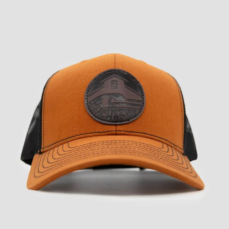 Beach &amp; Barn Barrel Racer Leather Patch Snapback
