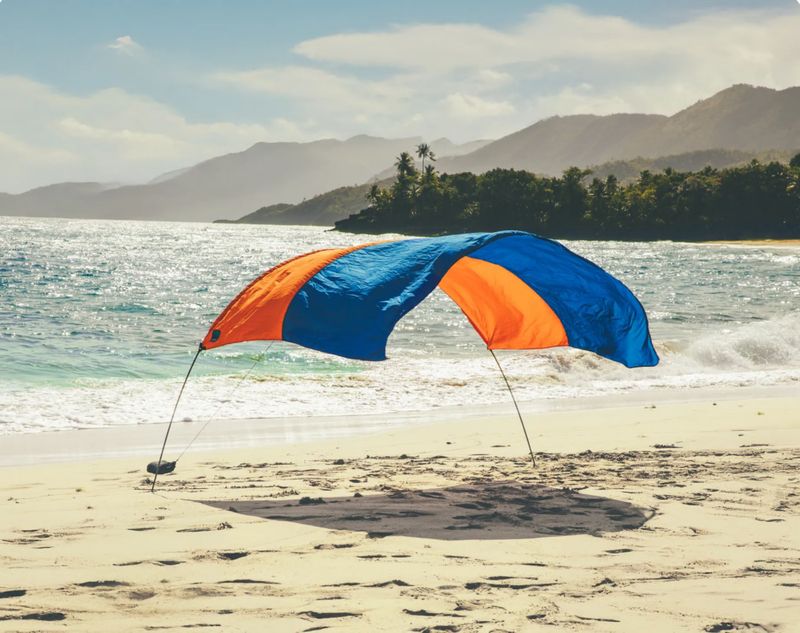 Shibumi Shade with Wind Assist - Orange and Blue