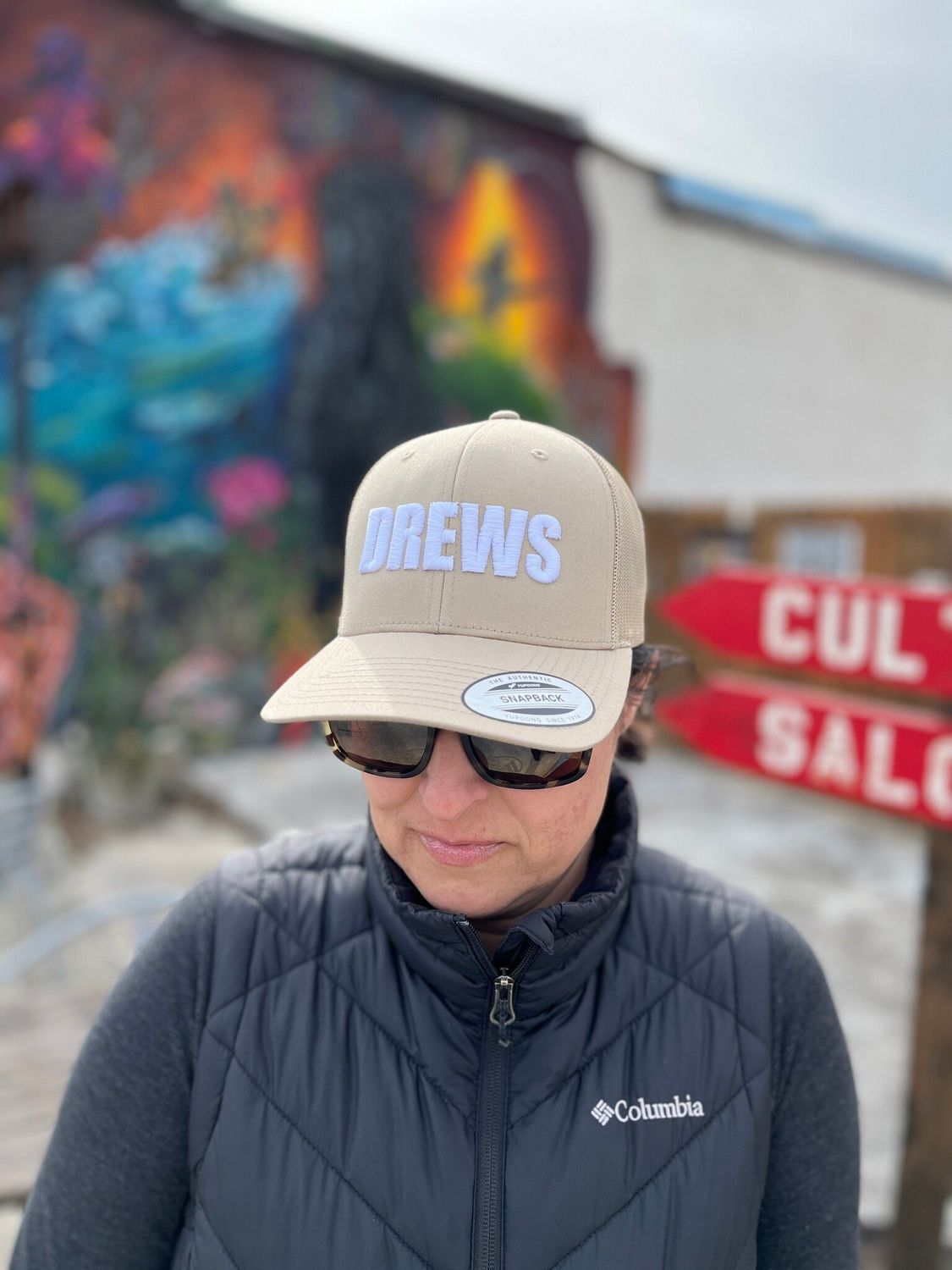 DREWS Trucker Hat, Color: Khaki/White