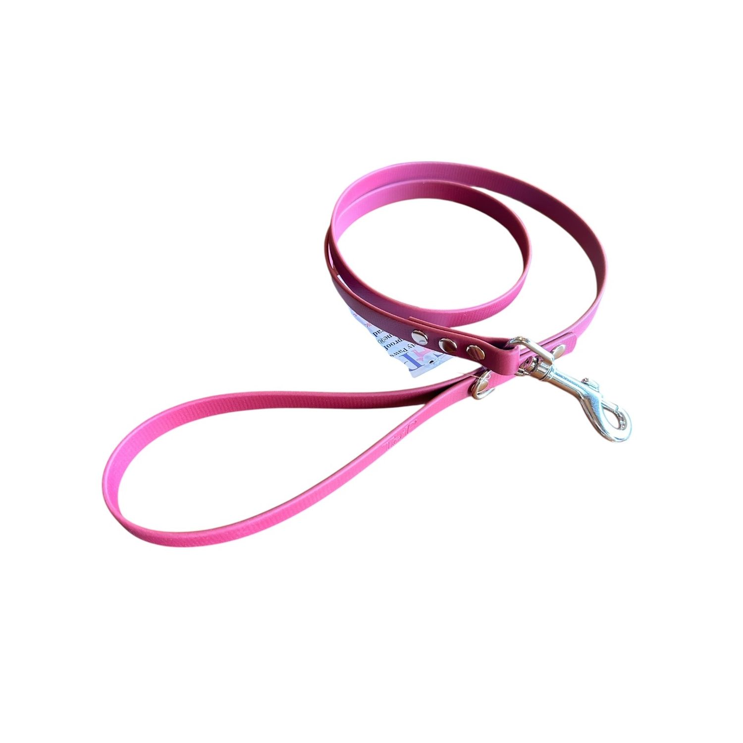 Waterproof BioThane Dog Leash, Color: Slim, Size: Burgundy