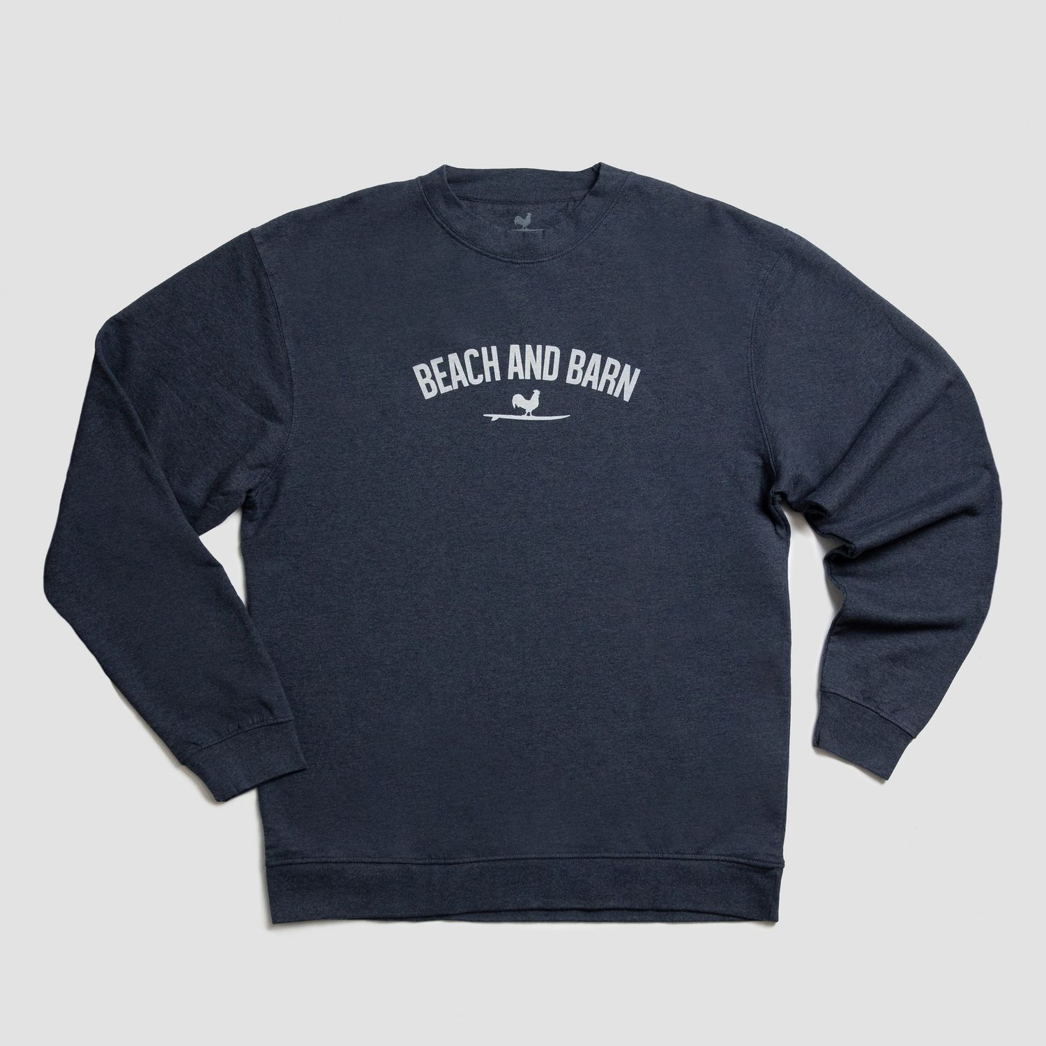 Beach and Barn Nomadic Homebody Crew Sweatshirt, Color: Classic Navy Heather, Size: SM